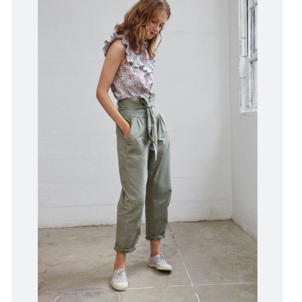 Rebecca Taylor La Vie Minimalist Cargo Pants Straight Leg Size 29